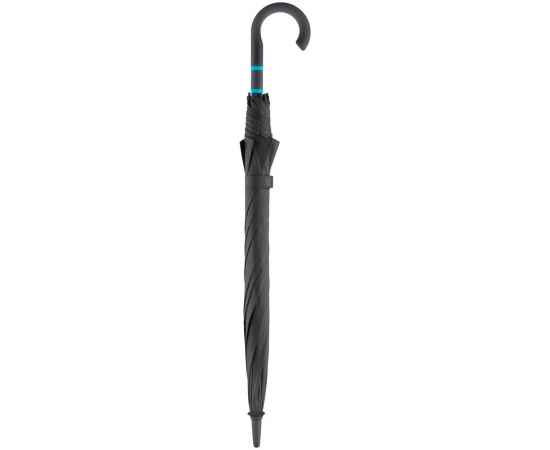 Зонт-трость с цветными спицами Color Style, бирюзовый, Цвет: бирюзовый, Размер: длина 89 см, изображение 5