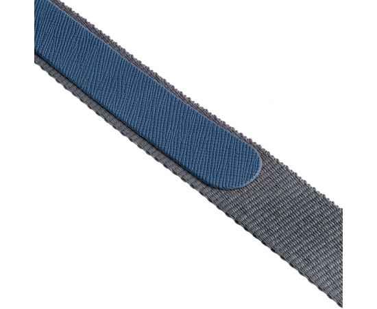 Лента для бейджа с ретрактором Devon, серая с синим, Цвет: серый, Размер: ширина ленты 2 см, изображение 5