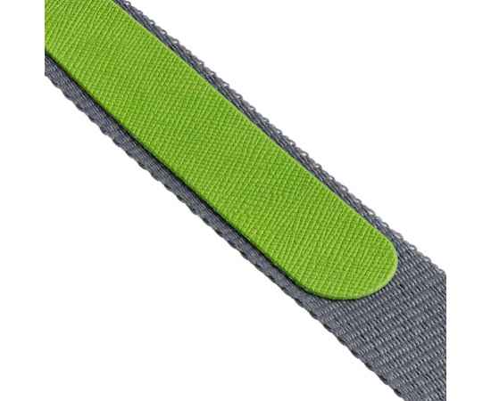 Лента для бейджа с ретрактором Devon, серая с зеленым, Цвет: зеленый, серый, Размер: ширина ленты 2 см, длина в развернутом виде 88 см, изображение 5