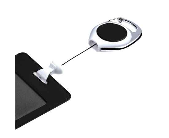 Чехол для пропуска с ретрактором Dorset, черный, Цвет: черный, Размер: чехол: 6, изображение 3