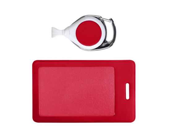 Чехол для пропуска с ретрактором Dorset, красный, Цвет: красный, Размер: чехол: 6, изображение 2