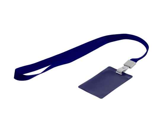 Карман для пропуска с лентой Staff, синий, Цвет: синий, Размер: карман для бейджа: 10, изображение 2