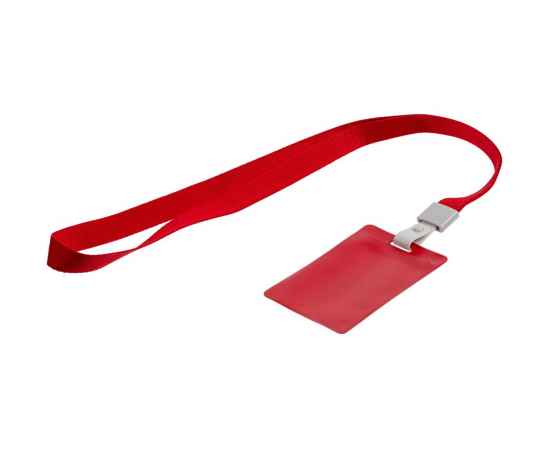 Карман для пропуска с лентой Staff, красный, Цвет: красный, Размер: карман для бейджа: 10, изображение 2