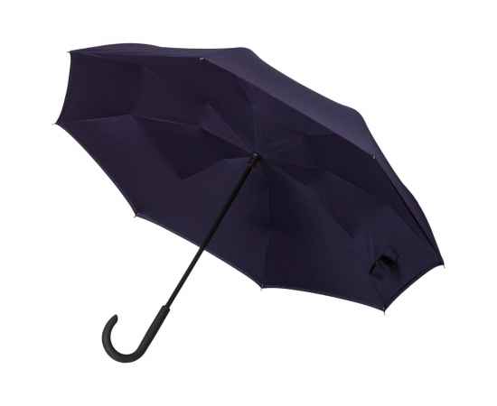 Зонт наоборот Style, трость, темно-синий, Цвет: синий, темно-синий, изображение 2