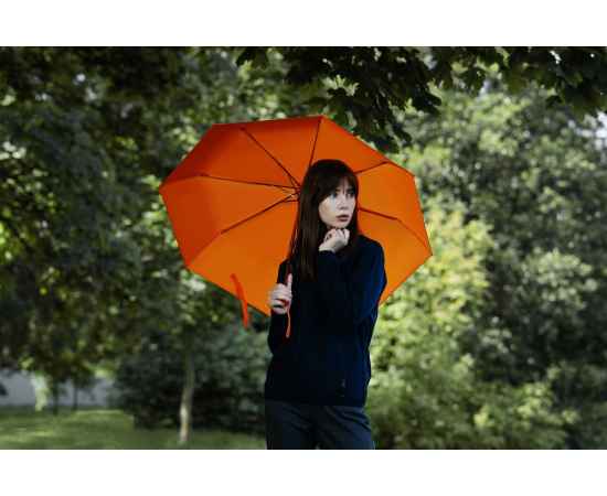 Зонт складной Basic, оранжевый, Цвет: оранжевый, изображение 5
