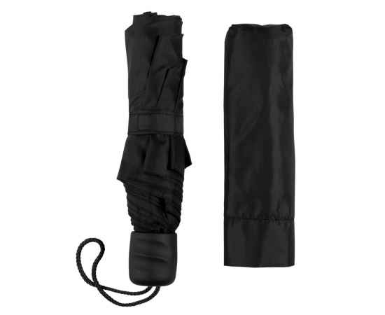 Зонт складной Basic, черный, Цвет: черный, изображение 4