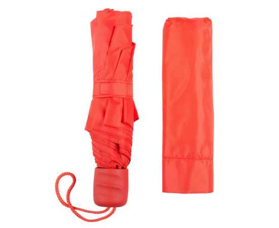 Зонт складной Basic, красный, Цвет: красный, изображение 3