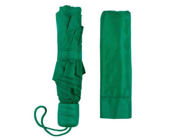 Зонт складной Basic, зеленый, Цвет: зеленый, изображение 4