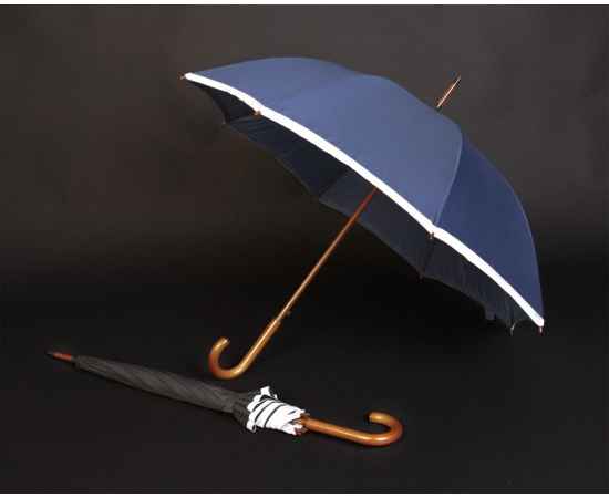 Зонт-трость светоотражающий Reflect, синий, Цвет: синий, изображение 6