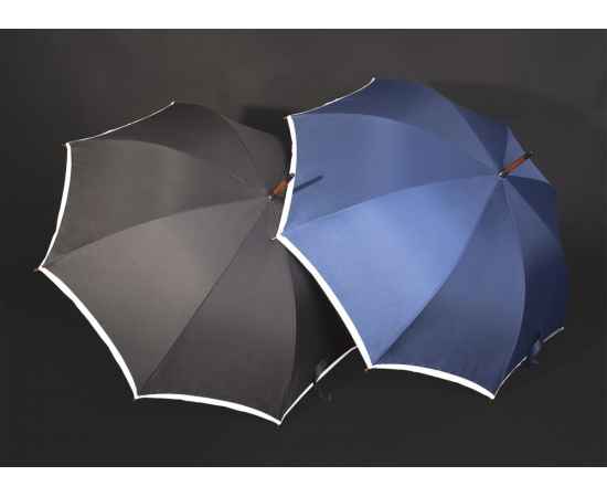 Зонт-трость светоотражающий Reflect, черный, Цвет: черный, изображение 5