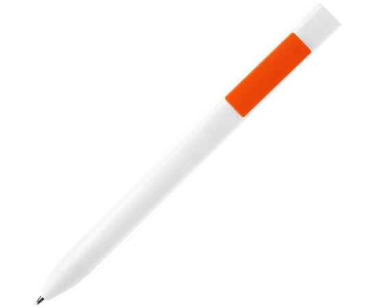 Ручка шариковая Swiper SQ, белая с оранжевым, Цвет: белый, оранжевый, изображение 2