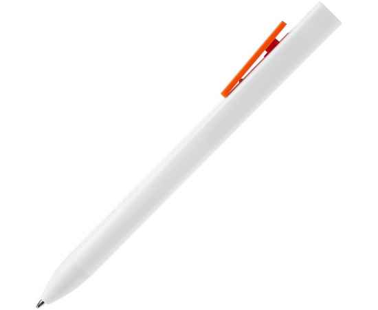 Ручка шариковая Swiper SQ, белая с оранжевым, Цвет: белый, оранжевый, изображение 3