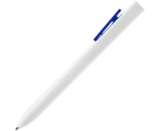 Ручка шариковая Swiper SQ, белая с синим, Цвет: белый, синий, изображение 3