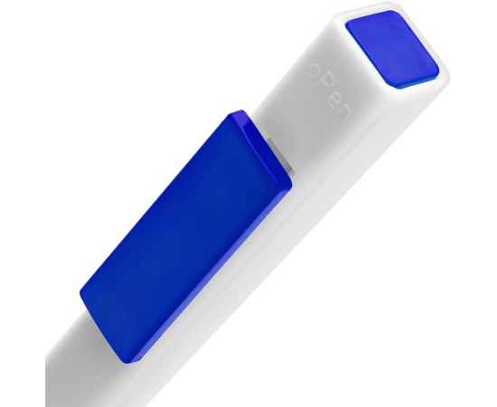 Ручка шариковая Swiper SQ, белая с синим, Цвет: белый, синий, изображение 4
