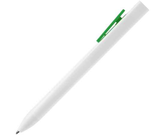 Ручка шариковая Swiper SQ, белая с зеленым, Цвет: белый, зеленый, изображение 3