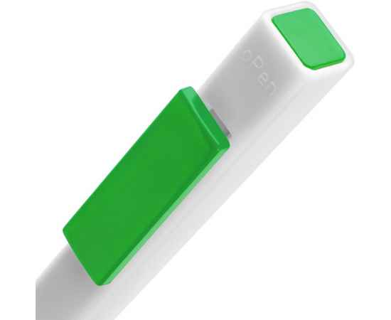 Ручка шариковая Swiper SQ, белая с зеленым, Цвет: белый, зеленый, изображение 4