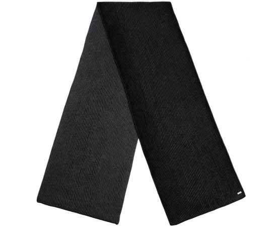 Шарф Nobilis, черный с серым меланжем, Цвет: черный, серый, изображение 3