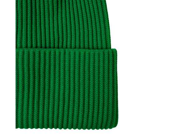 Шапка Franky, зеленая, Цвет: зеленый, Размер: 56-58, длина 23 см, отворот 9 см, изображение 3