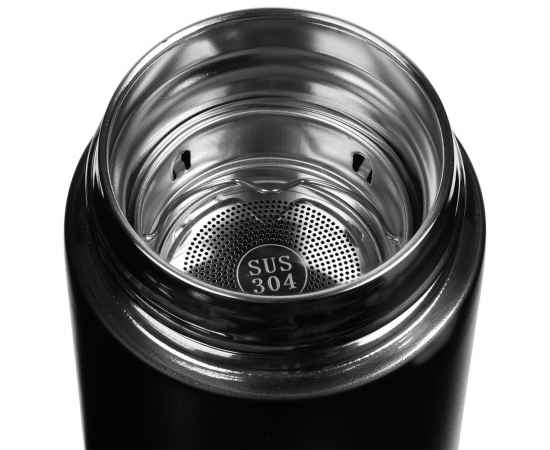 Смарт-бутылка с заменяемой батарейкой Long Therm, черная, Цвет: черный, Объем: 500, изображение 4
