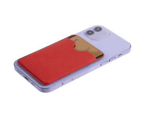 Чехол для карты на телефон Devon, красный с серым, Цвет: красный, изображение 3