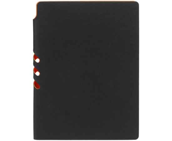 Ежедневник Flexpen Black, недатированный, черный со светло-оранжевым, Цвет: черный, оранжевый, Размер: 15,6х20,8х1,3 см, изображение 4