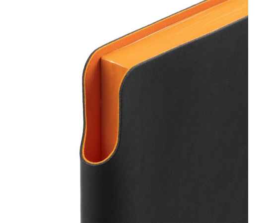 Ежедневник Flexpen Black, недатированный, черный со светло-оранжевым, Цвет: черный, оранжевый, Размер: 15,6х20,8х1,3 см, изображение 2