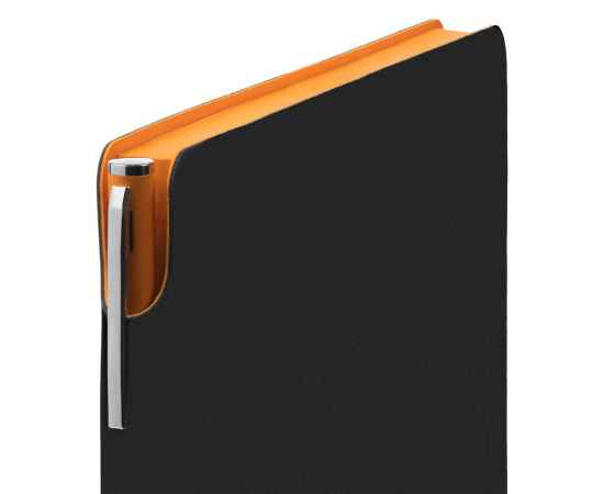 Ежедневник Flexpen Black, недатированный, черный со светло-оранжевым, Цвет: черный, оранжевый, Размер: 15,6х20,8х1,3 см, изображение 3