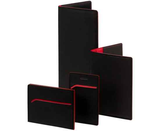 Дорожный органайзер Multimo, черный с красным, Цвет: черный, красный, изображение 4