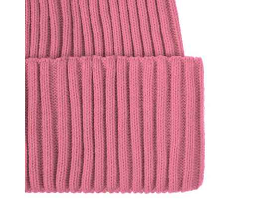 Шапка Yong, розовая, Цвет: розовый, Размер: 56-60, длина 25,5 см, отворот 9 см, изображение 3