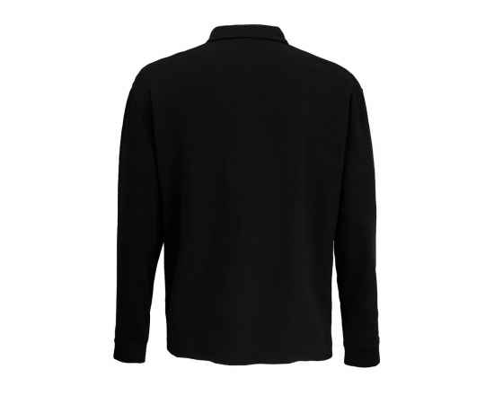 Рубашка поло оверсайз с длинным рукавом Heritage, черная, размер XS, Цвет: черный, Размер: XS, изображение 3