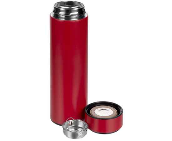Смарт-бутылка с заменяемой батарейкой Long Therm, красная, Цвет: красный, Объем: 500, изображение 2