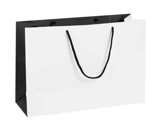Пакет бумажный Bicolor, белый с черным, Цвет: белый, черный, изображение 2