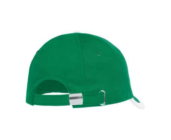 Бейсболка Honor, зеленая с белым кантом, Цвет: белый, зеленый, изображение 2