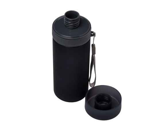 Бутылка для воды Simple, черная, Цвет: черный, Объем: 400, изображение 3