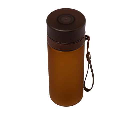Бутылка для воды Simple, коричневая, Цвет: коричневый, Объем: 400, изображение 2