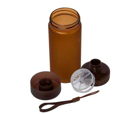 Бутылка для воды Simple, коричневая, Цвет: коричневый, Объем: 400, изображение 4