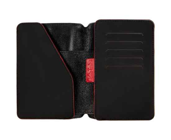 Автобумажник Arrival, черный с красным, Цвет: черный, красный, Размер: 10,7х15 см, изображение 2