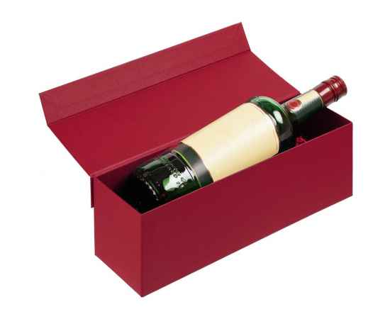 Коробка под бутылку Color Jacket, красная, Цвет: красный, Размер: 33,3х10,5х10,2 см, внутренние размеры: 32,7х9,7х9,8 см, изображение 2