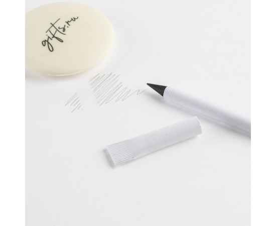 Вечный карандаш Carton Inkless, белый, изображение 10