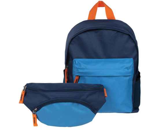 Поясная сумка детская Kiddo, синяя с голубым, Цвет: голубой, синий, изображение 4