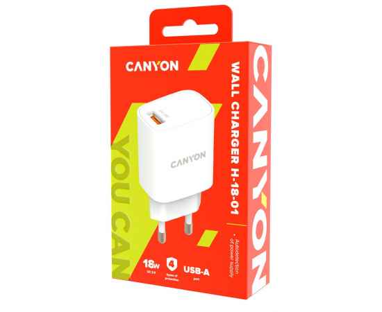 Сетевое зарядное устройство Canyon Quick Charge, изображение 3