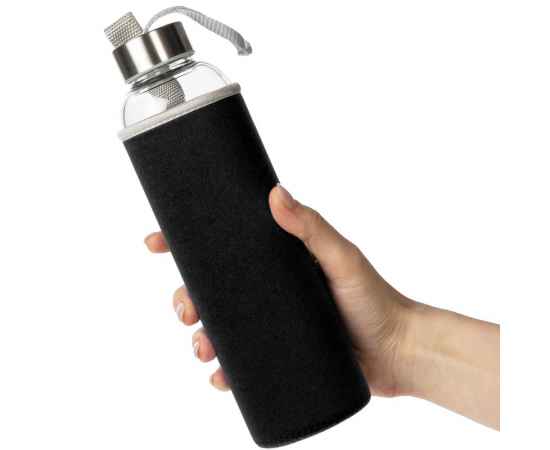 Бутылка для воды Sleeve Ace, черная, Цвет: черный, Объем: 500, изображение 6