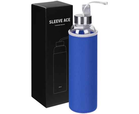Бутылка для воды Sleeve Ace, синяя, Цвет: синий, Объем: 500, изображение 7