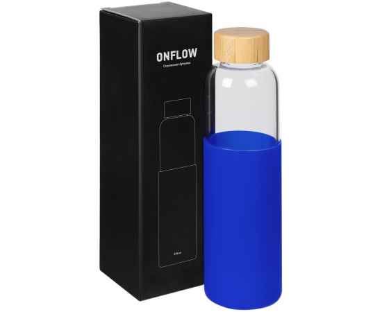 Бутылка для воды Onflow, синяя, Цвет: синий, Объем: 500, изображение 7