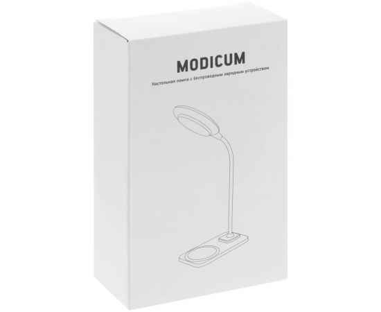 Настольная лампа с беспроводной зарядкой Modicum, белая, изображение 10