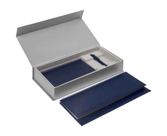 Коробка Planning с ложементом под набор с планингом, ежедневником и ручкой, серебристая, Цвет: серебристый, изображение 3