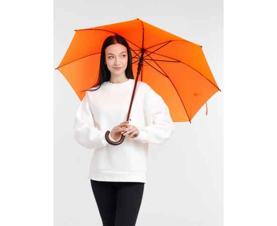 Зонт-трость Standard, оранжевый неон, изображение 7