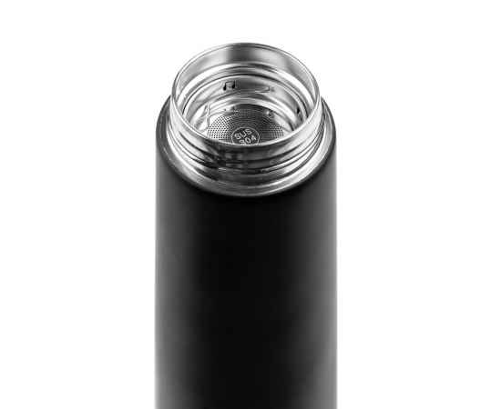Смарт-бутылка с заменяемой батарейкой Long Therm Soft Touch, черная, Цвет: черный, Объем: 500, изображение 4