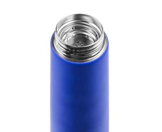 Смарт-бутылка с заменяемой батарейкой Long Therm Soft Touch, синяя, Цвет: синий, Объем: 500, изображение 4