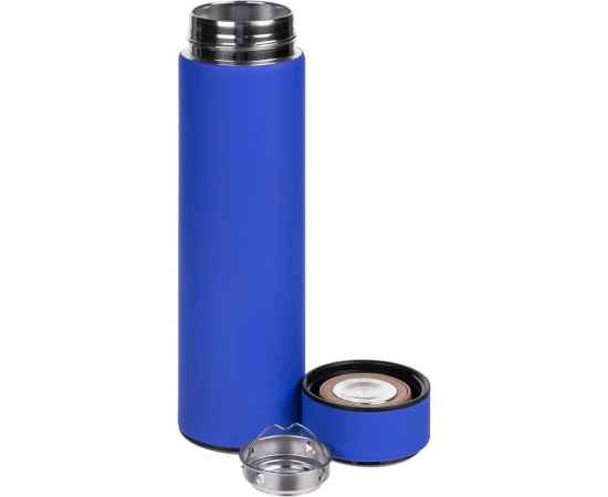 Смарт-бутылка с заменяемой батарейкой Long Therm Soft Touch, синяя, Цвет: синий, Объем: 500, изображение 2